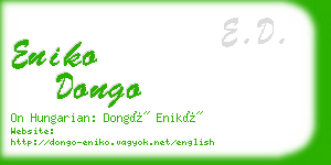 eniko dongo business card